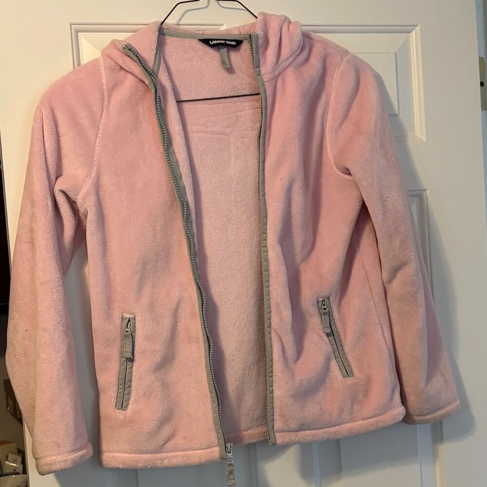 Lands End pink fleece jacket